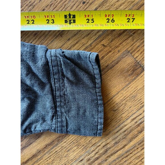 Levi's Blue Gray Aztec Pearl Snap Button Up Denim Shirt Top  Mens Size Medium - Picture 10 of 10